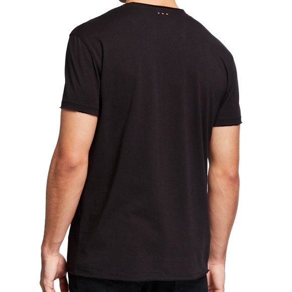 John Varvatos Skull Embroidered Crew T-Shirt Black - Picture 4 of 4